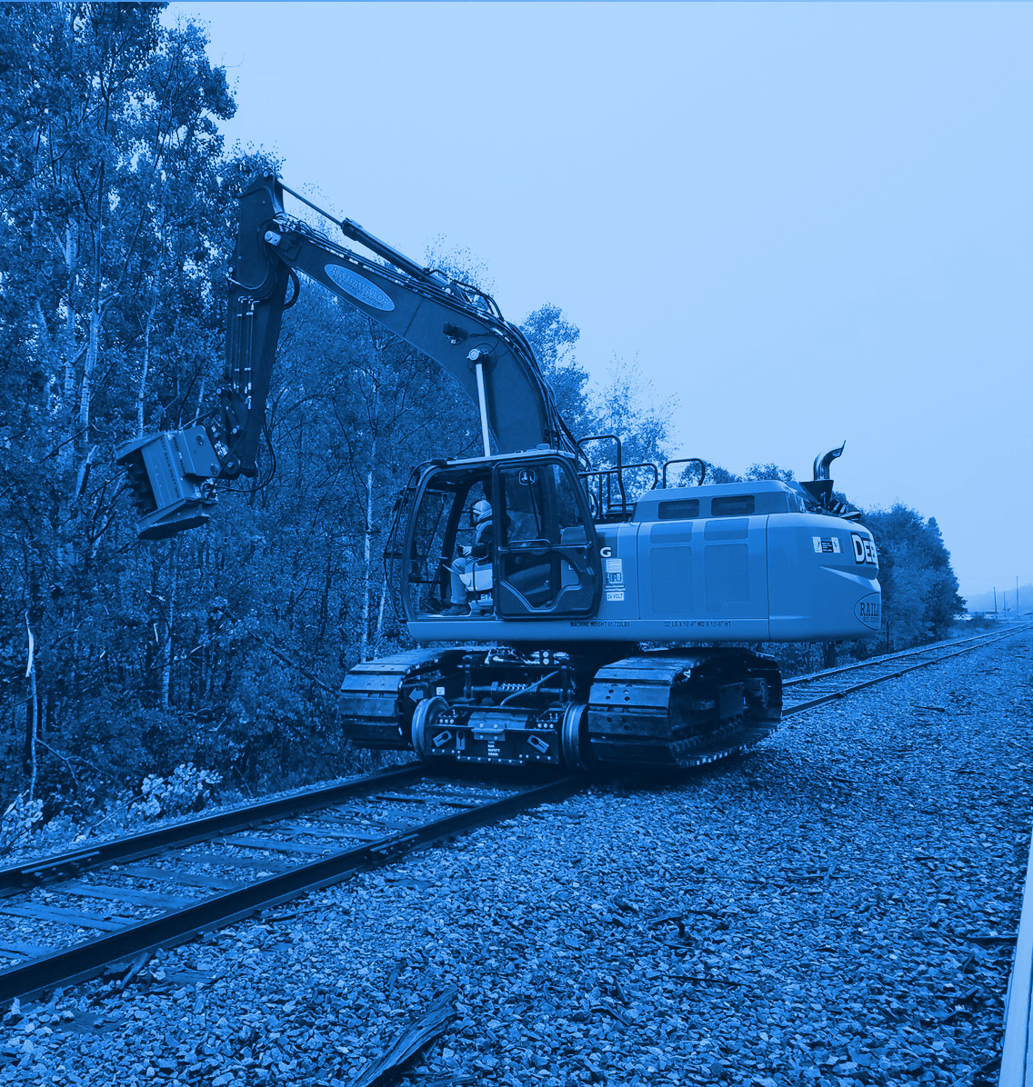 RCE Railavator operating on tracks