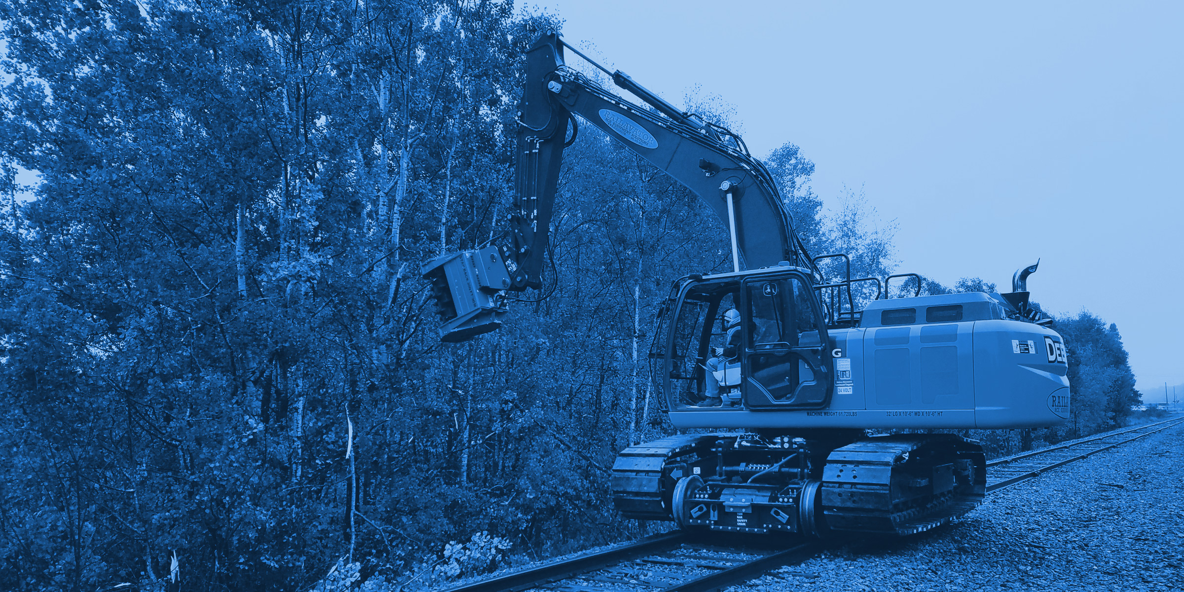 RCE Railavator operating on tracks
